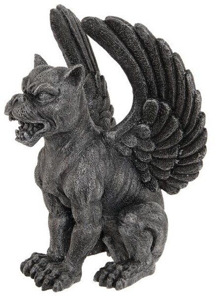 Winged Lioness Gargoyle Sculpture Gothic Cool Figurines Good Outdoors